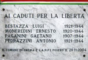 CREMA, “COMMEMORAZIONE DEI MARTIRI DEL CAMPO SPORTIVO VOLTINI”