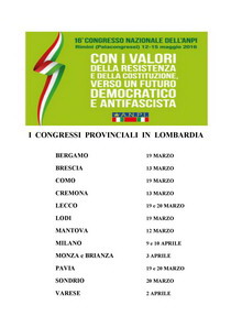 I CONGRESSI PROVINCIALI IN LOMBARDIA