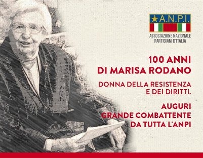 AUGURI A MARISA RODANO PER I SUOI 100 ANNI